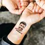 Personalisierbare Tattoos 6er Set mit Gesicht und Text