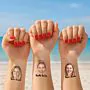 Personalisierbare Tattoos 6er Set mit Gesicht und Text