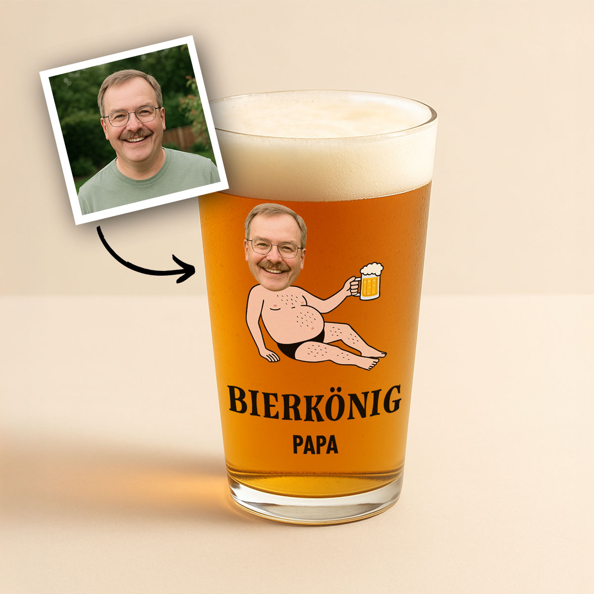 Personalisierbares Bierglas Dad Body, Vatertagsgeschenk, Witzige Geschenke, Romantische Geschenke, Hochzeitsgeschenk, Kleine Geschenke, Geschenk, Geschenkidee