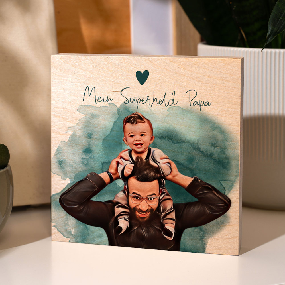 Personalisierbarer Comic Holzblock, Vatertagsgeschenk, Fotogeschenk, Geburtstagsgeschenk, Geschenke Frauen, Geschenke Freundin, Geschenk Schwester, Geschenk Mama, Witzige Geschenke, Romantische Geschenke, Hochzeitsgeschenk, Kleine Geschenke, Geschenk, Geschenkidee