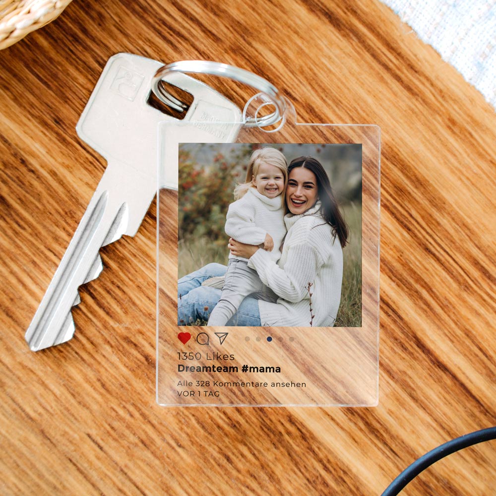 Personalisierbarer Acryl Schlüsselanhänger im Instagram-Style, Vatertagsgeschenk, Fotogeschenk, Geschenke Frauen, Geschenke Freundin, Geschenk Schwester, Witzige Geschenke, Romantische Geschenke, Hochzeitsgeschenk, Kleine Geschenke, Geschenk, Geschenkidee