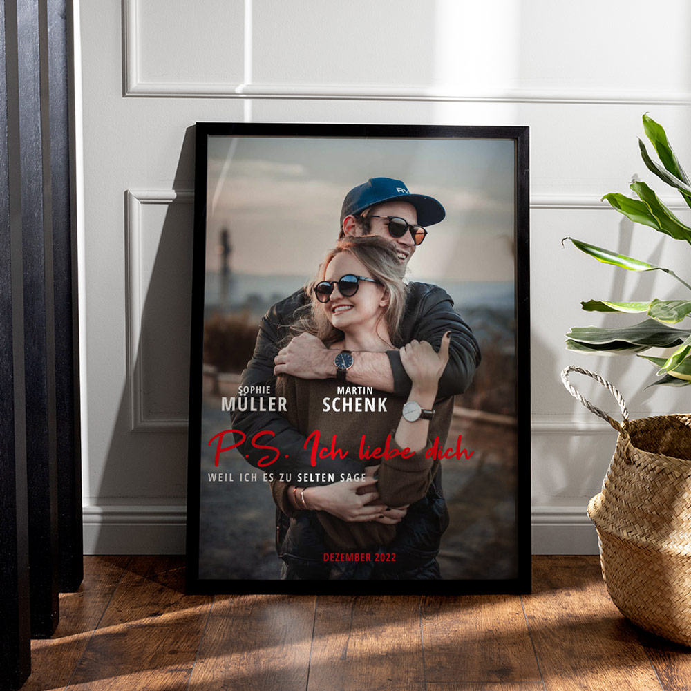 Personalisierbares PS I Love You Poster, Fotogeschenk, Romantische Geschenke, Hochzeitsgeschenk, Kleine Geschenke, Geschenk, Geschenkidee