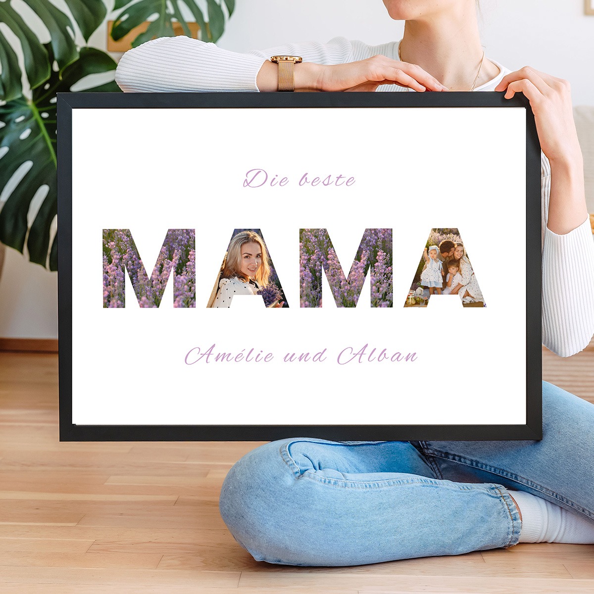 Personalisiertes Mama Poster mit Buchstaben und Fotos, Fotogeschenk, Witzige Geschenke, Romantische Geschenke, Hochzeitsgeschenk, Kleine Geschenke, Geschenk, Geschenkidee