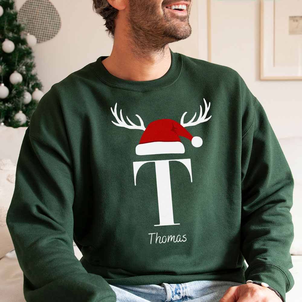 Personalisierbarer Weihnachtspullover mit Monogramm, Witzige Geschenke, Romantische Geschenke, Hochzeitsgeschenk, Kleine Geschenke, Geschenk, Geschenkidee