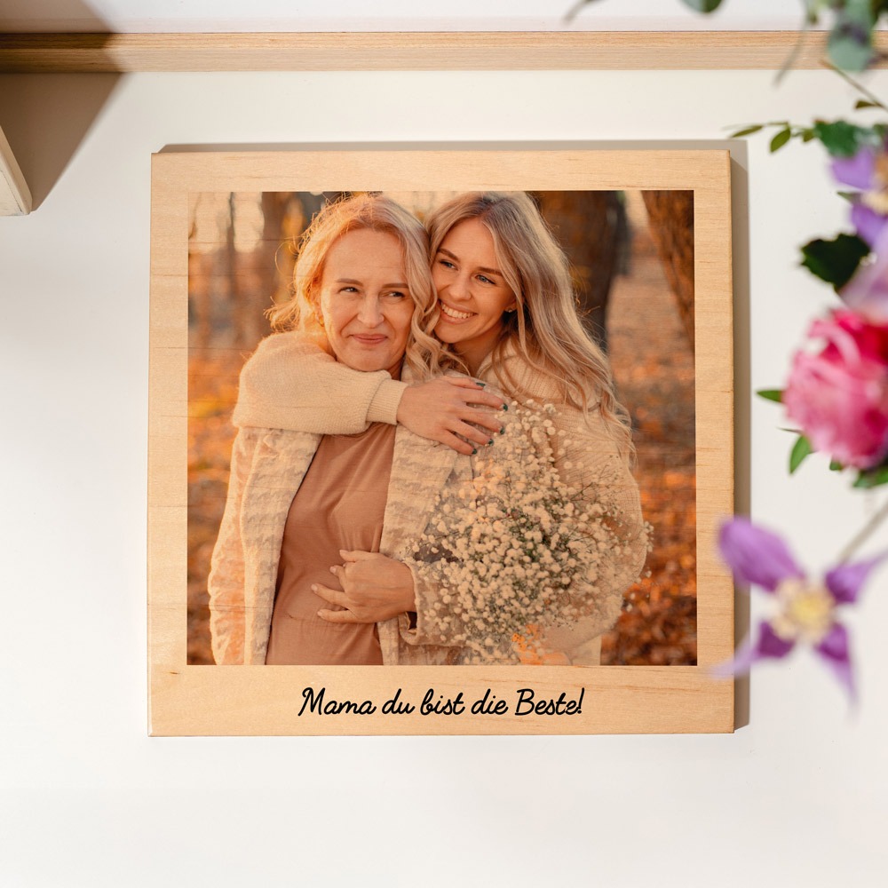 Personalisierbares Holzbild im Polaroid-Look, Valentinstag, Fotogeschenk, Witzige Geschenke, Romantische Geschenke, Hochzeitsgeschenk, Geschenk, Geschenkidee