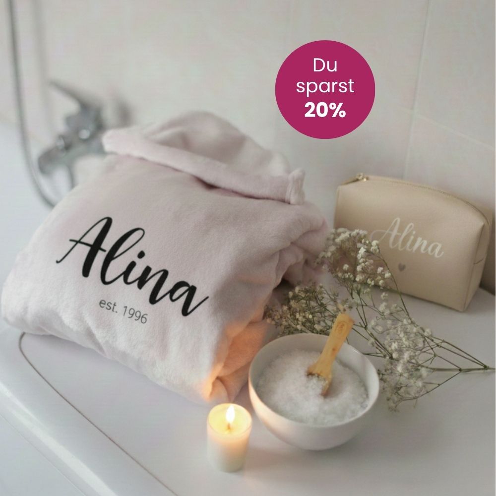 Geschenkset Bademantel und Kosmetiktasche, Witzige Geschenke, Kleine Geschenke, Geschenk, Geschenkidee