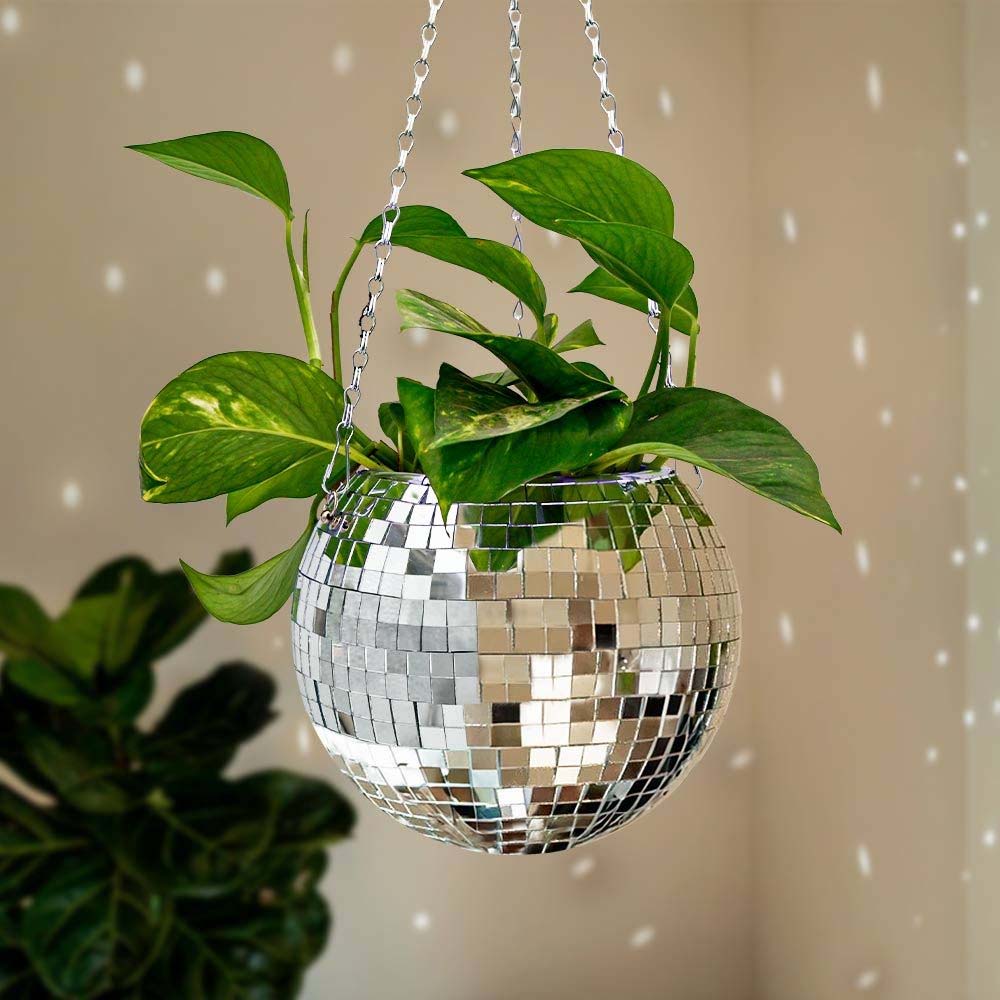 Discokugel Blumentopf, Geschenk, Geschenkidee