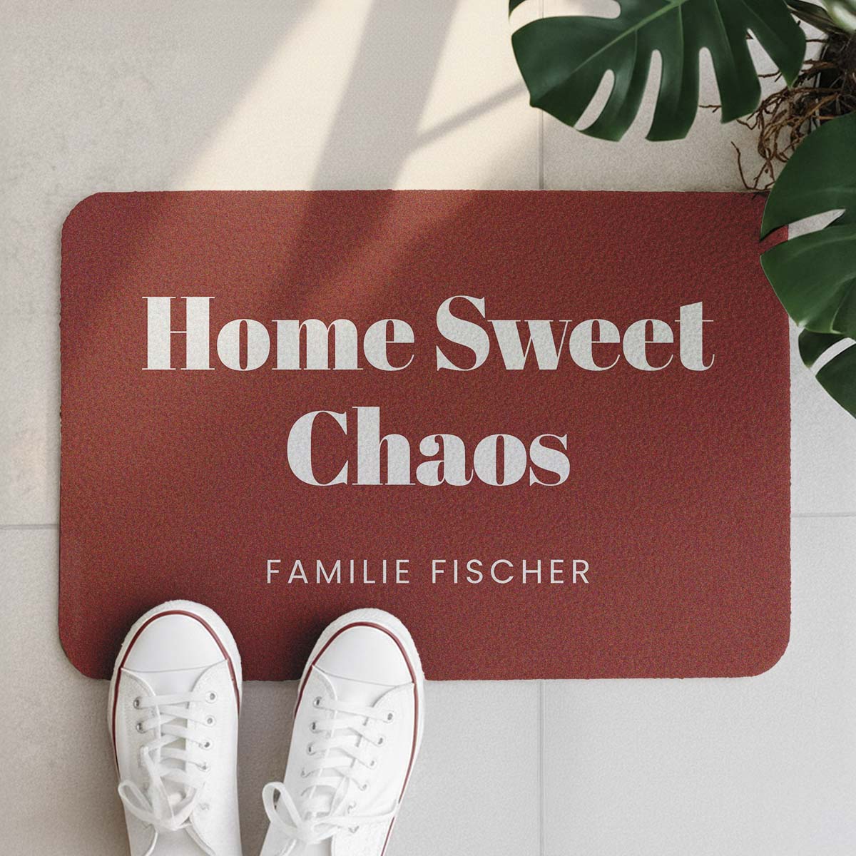 Personalisierbare Fußmatte mit drei Zeilen, Witzige Geschenke, Romantische Geschenke, Hochzeitsgeschenk, Kleine Geschenke, Geschenk, Geschenkidee