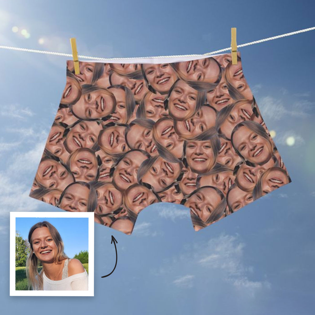 Boxershorts mit Gesicht, personalisiert, personalisierbar, Geschenk Papa, Fotogeschenk, Geburtstagsgeschenk, Geschenk Männer, Geschenk Freund, Geschenk Bruder, Witzige Geschenke, Romantische Geschenke, Hochzeitsgeschenk, Geschenk, Geschenkidee