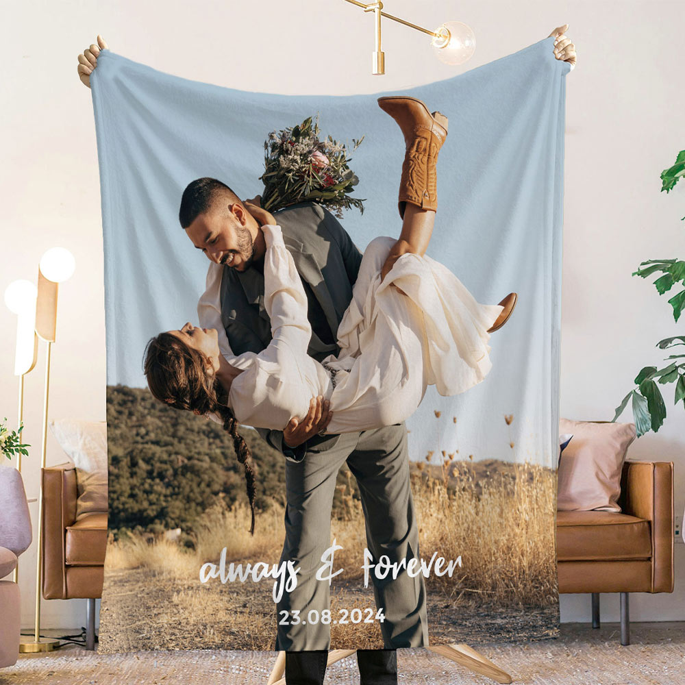 Fotodecke mit Text, personalisiert, personalisierbar, Fotogeschenk, Witzige Geschenke, Romantische Geschenke, Hochzeitsgeschenk, Geschenk, Geschenkidee