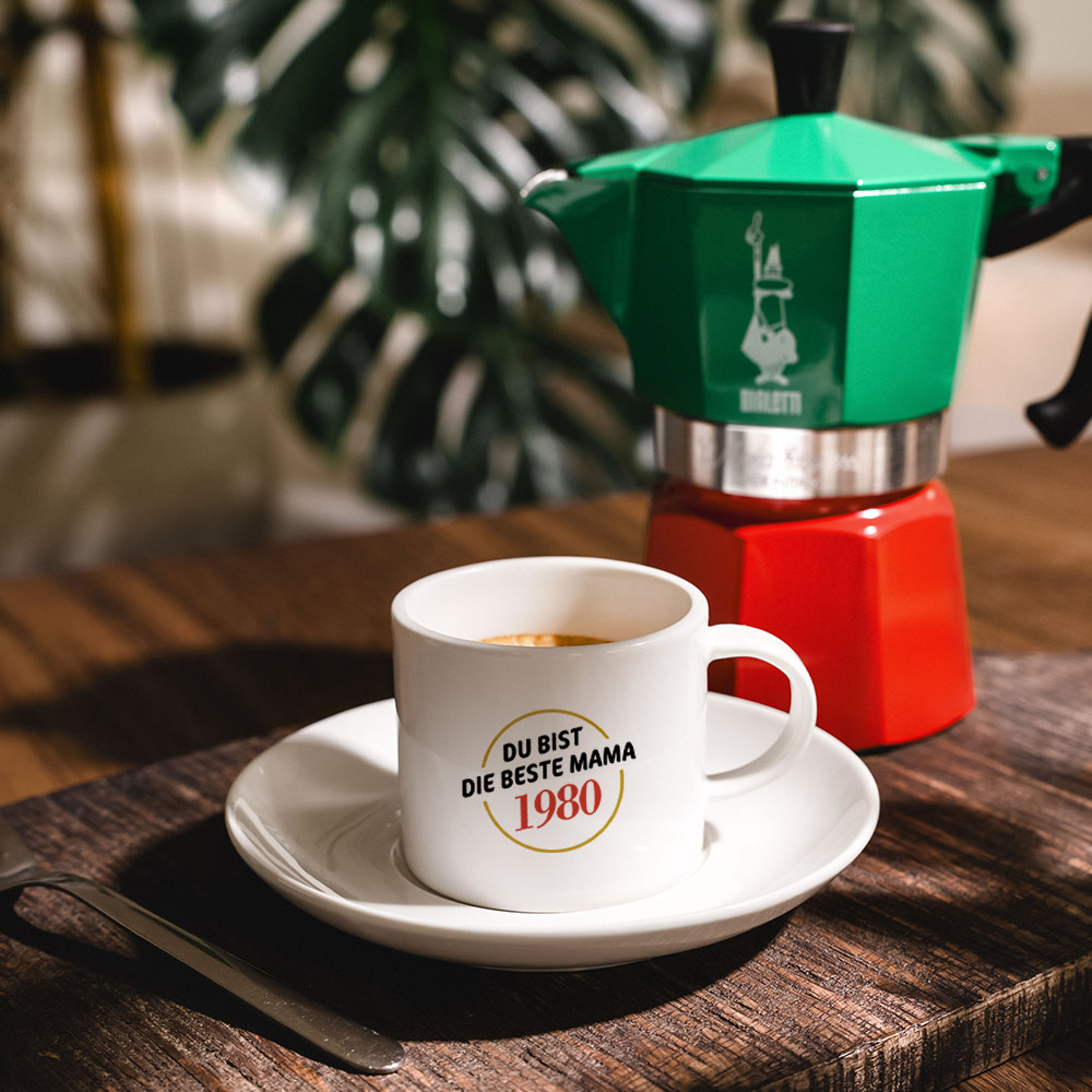 Personalisierbare Espresso Tasse mit Namen und Jahreszahl, Vatertagsgeschenk, Geschenk Papa, Geschenk Mama, Witzige Geschenke, Romantische Geschenke, Hochzeitsgeschenk, Kleine Geschenke, Geschenk, Geschenkidee