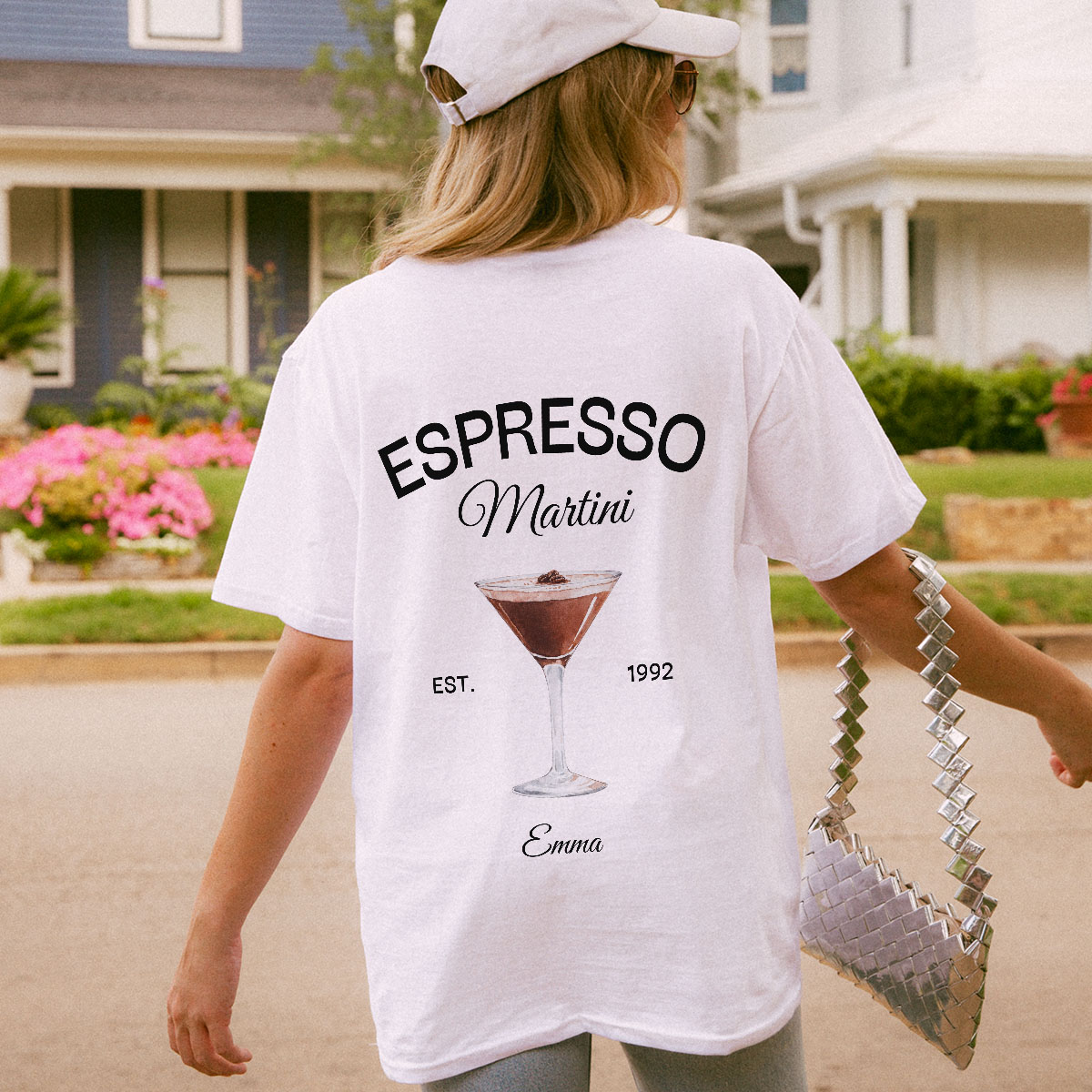 Personalisierbares Espresso Martini T-Shirt, Witzige Geschenke, Romantische Geschenke, Hochzeitsgeschenk, Kleine Geschenke, Geschenk, Geschenkidee