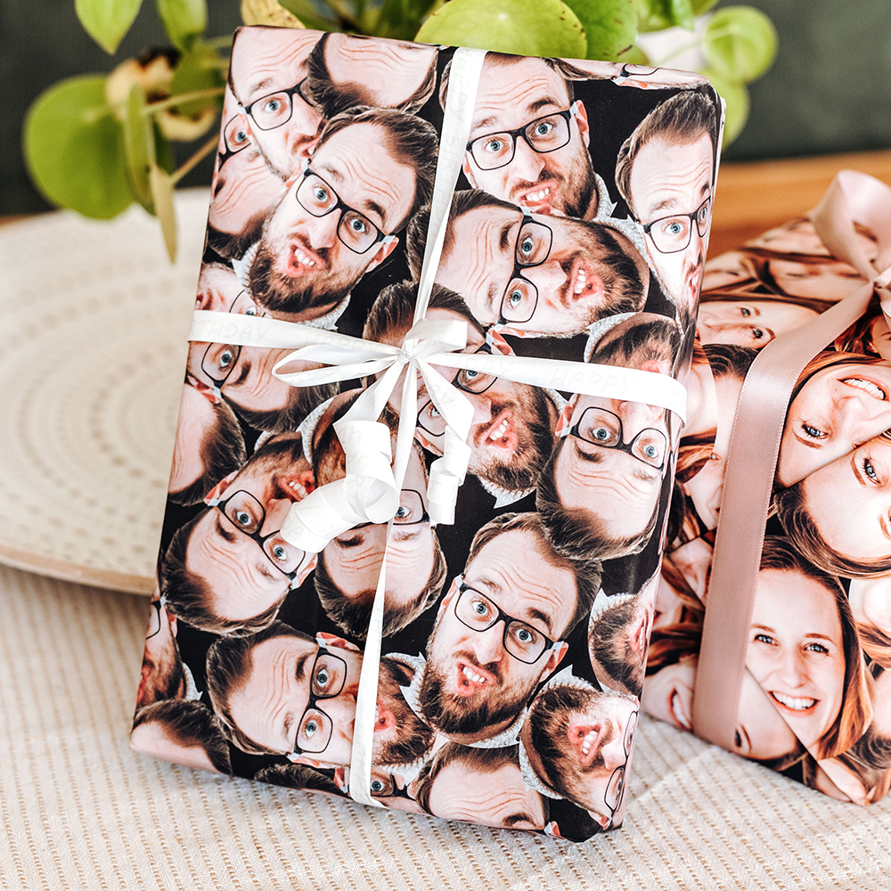 Personalisierbares Geschenkpapier mit Gesicht, Vatertagsgeschenk, Geschenk Papa, Fotogeschenk, Geburtstagsgeschenk, Geschenk Männer, Geschenk Freund, Geschenk Bruder, Geschenke Frauen, Geschenke Freundin, Geschenk Schwester, Geschenk Mama, Witzige Geschenke, Romantische Geschenke, Hochzeitsgeschenk, Geschenk, Geschenkidee