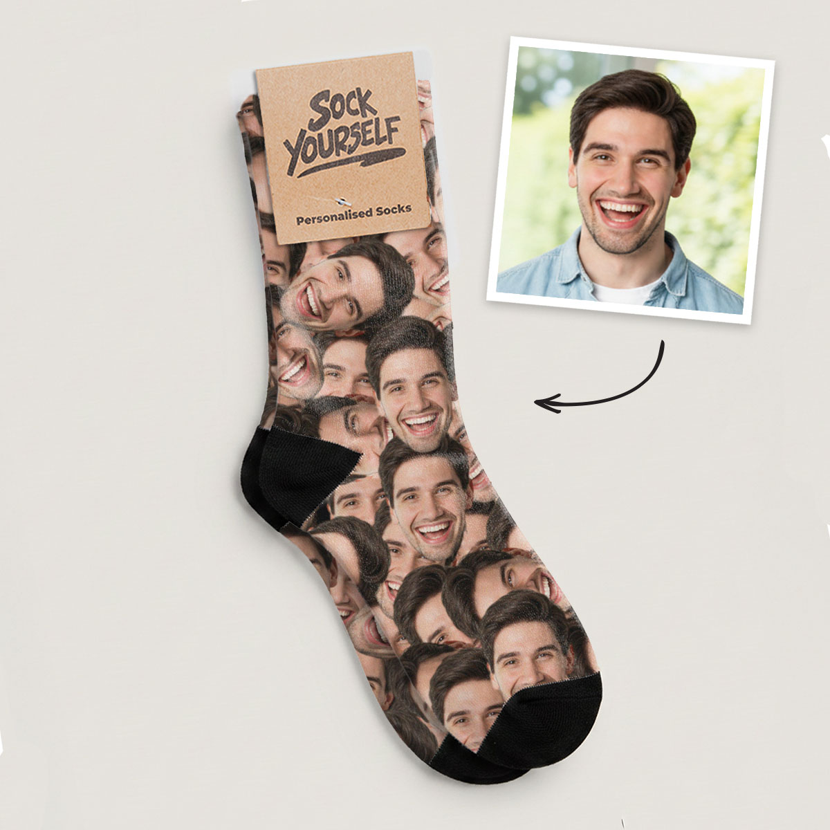 Personalisierbare Socken mit Gesicht, Weihnachtsgeschenk, Fotogeschenk, Geburtstagsgeschenk, Geschenk Männer, Geschenk Freund, Geschenk Bruder, Geschenke Frauen, Geschenke Freundin, Geschenk Schwester, Geschenk Mama, Geschenk Papa, Witzige Geschenke, Romantische Geschenke, Hochzeitsgeschenk, Geschenk, Geschenkidee
