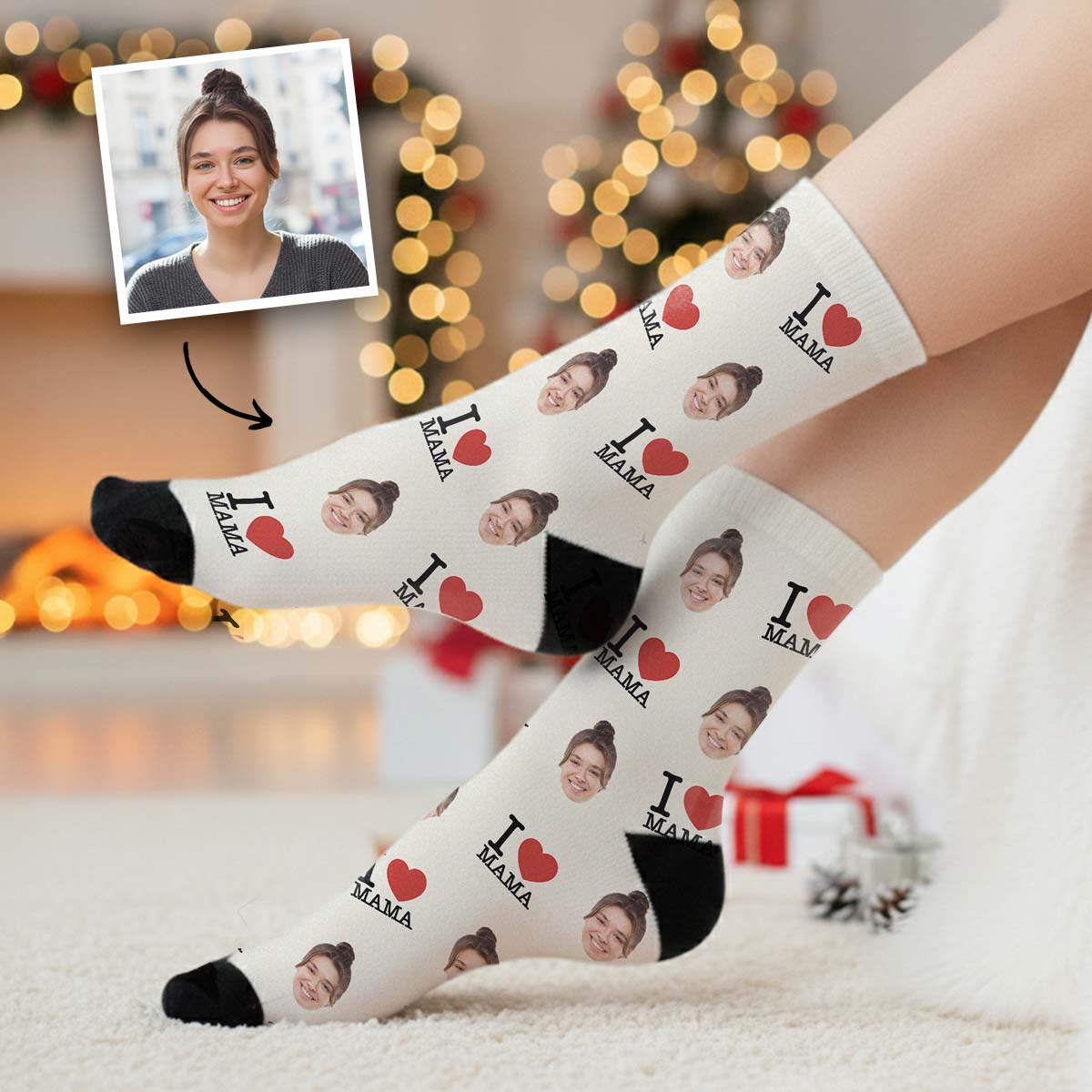 Personalisierbare Socken für Mama oder Papa, Fotogeschenk, Geschenk Mama, Geschenk Papa, Witzige Geschenke, Romantische Geschenke, Hochzeitsgeschenk, Kleine Geschenke, Geschenk, Geschenkidee