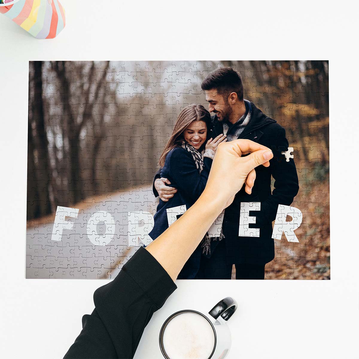 Personalisierbares Puzzle mit Foto und geschwungenem Text, Valentinstag Geschenk, Fotogeschenk, Witzige Geschenke, Romantische Geschenke, Hochzeitsgeschenk, Kleine Geschenke, Geschenk, Geschenkidee