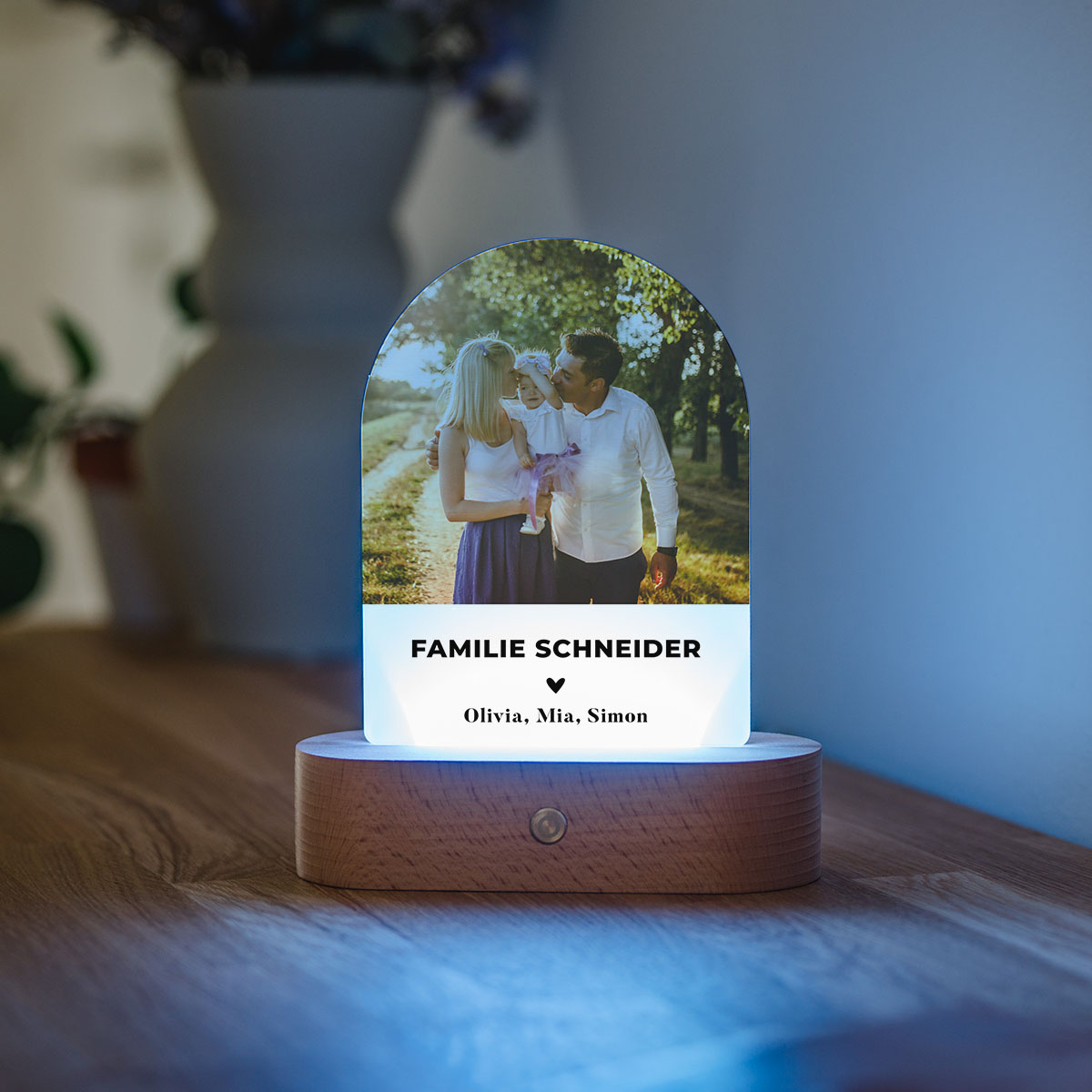 Personalisierbare LED-Lampe Foto mit Text und Herz, Geburtstagsgeschenk, Geschenke Frauen, Geschenke Freundin, Geschenk Schwester, Geschenk Mama, Romantische Geschenke, Hochzeitsgeschenk, Kleine Geschenke, Geschenk, Geschenkidee
