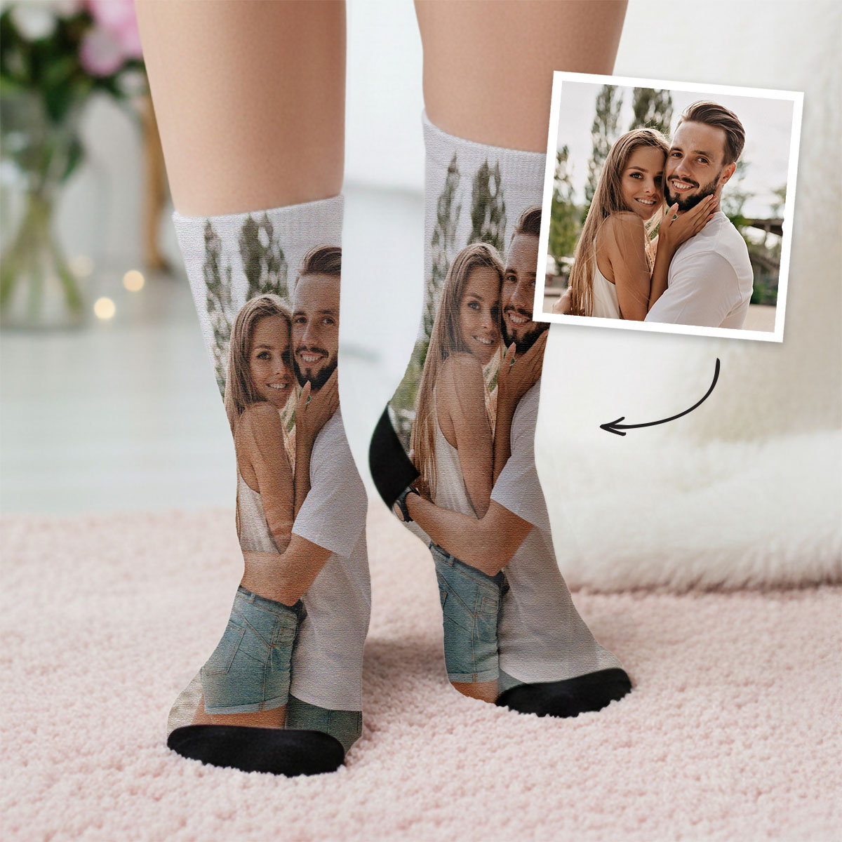 Personalisierbare Socken mit Foto, Witzige Geschenke, Romantische Geschenke, Hochzeitsgeschenk, Kleine Geschenke, Geschenk, Geschenkidee