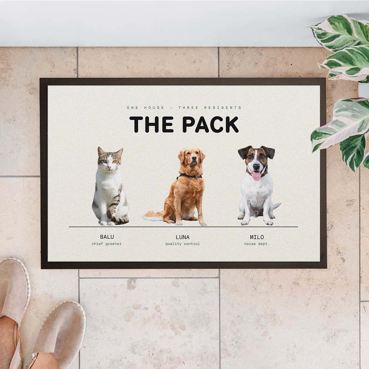 Personalisierte Fußmatte Haustiere mit Foto und Namen, Fotogeschenk, Geschenk, Geschenkidee