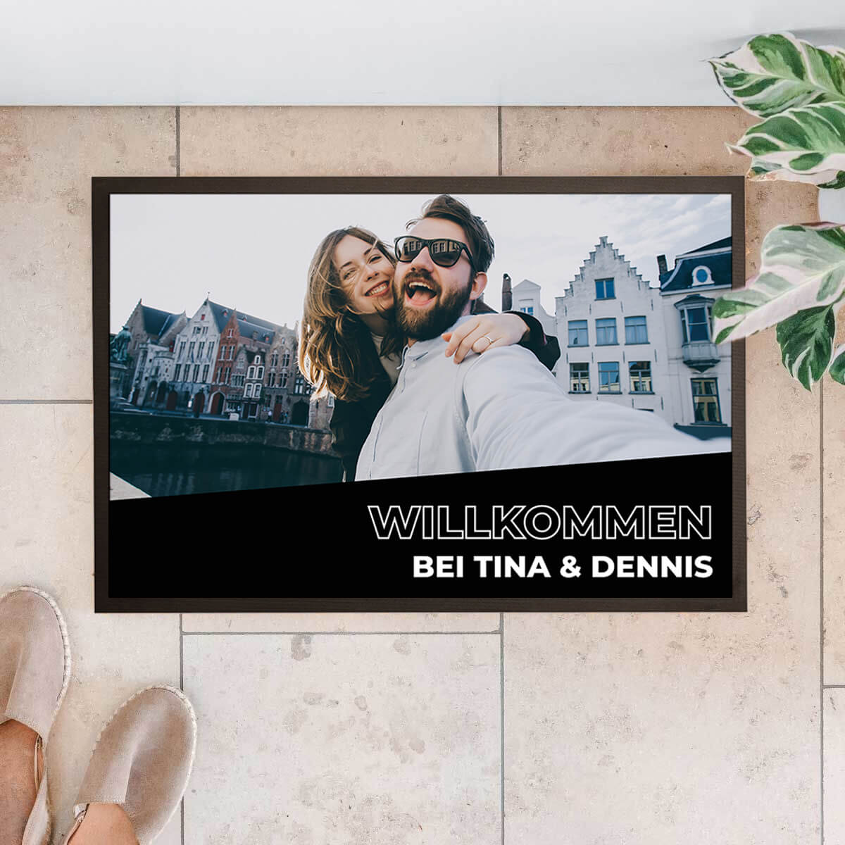 Personalisierbare Fußmatte mit Foto und Text, Türvorleger, Vatertagsgeschenk, Witzige Geschenke, Romantische Geschenke, Hochzeitsgeschenk, Geschenk, Geschenkidee