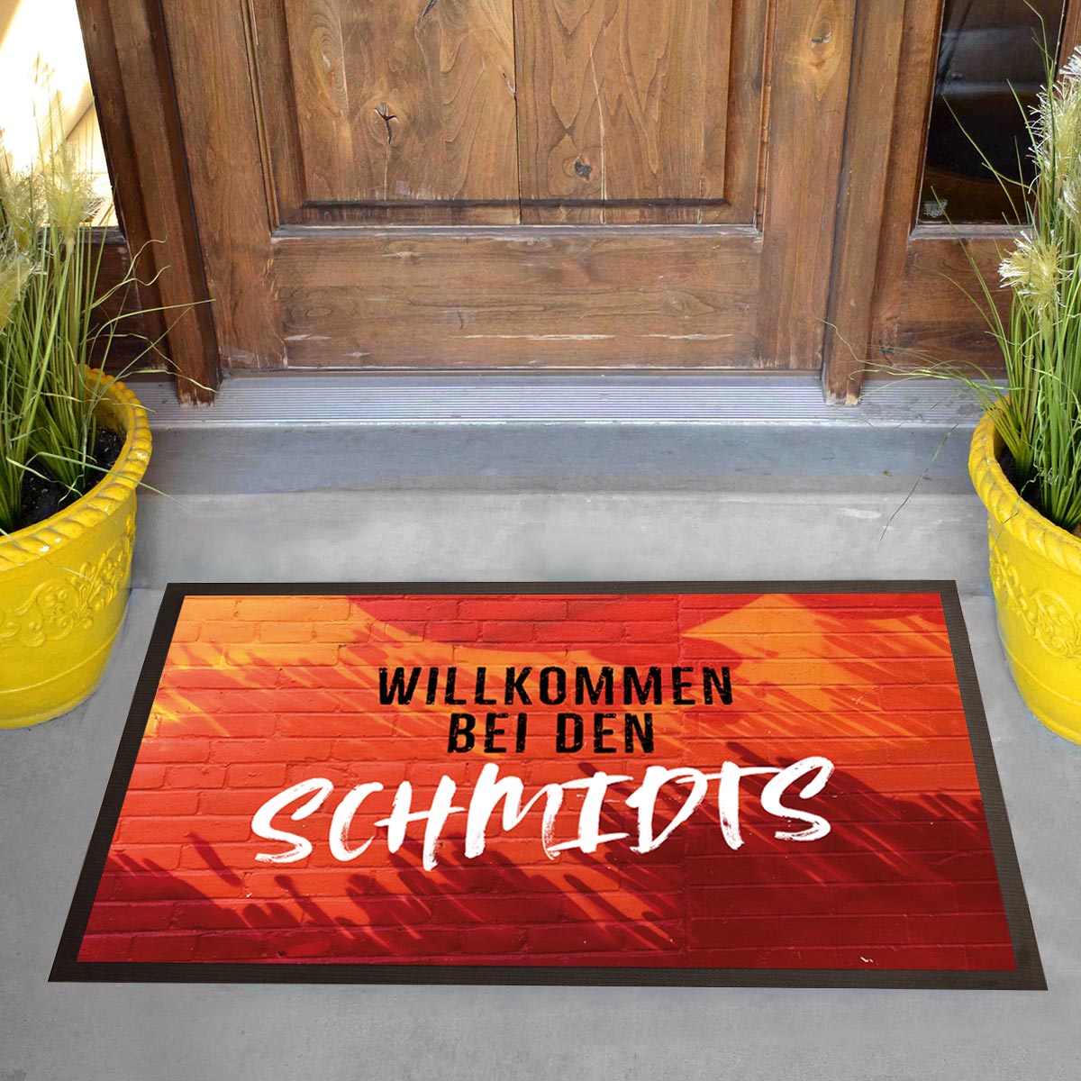 Personalisierbare Farbige Fußmatte, Türmatte, Türvorleger, selbst gestalten, mit Namen, rutschfest, Haustür, Vatertagsgeschenk, Geschenk Mama, Witzige Geschenke, Romantische Geschenke, Hochzeitsgeschenk, Geschenk, Geschenkidee