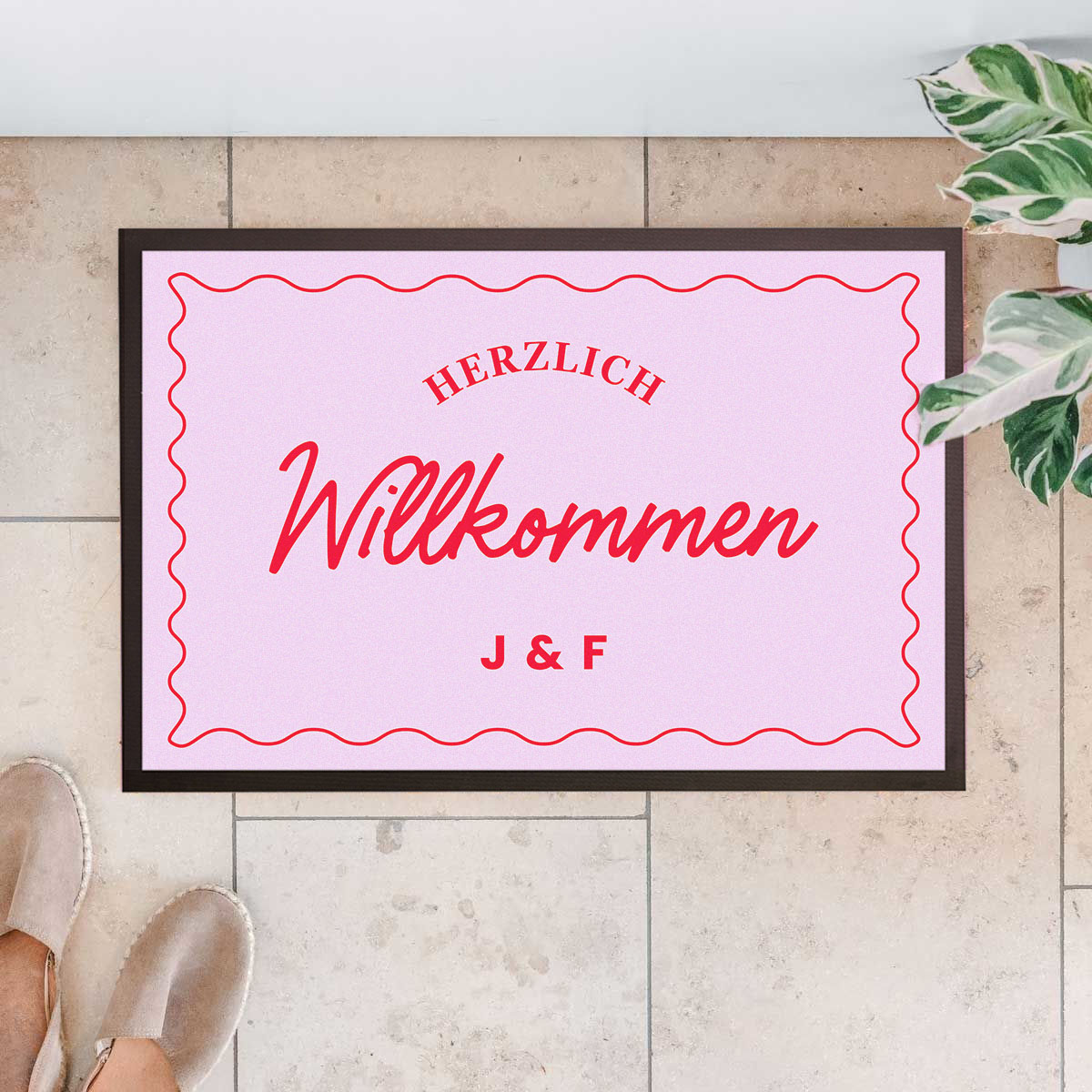 Personalisierbare Fußmatte mit farbigem Hintergrund und Text, Geburtstagsgeschenk, Geschenke Frauen, Geschenke Freundin, Geschenk Schwester, Romantische Geschenke, Hochzeitsgeschenk, Geschenk, Geschenkidee