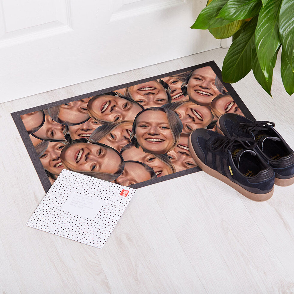 Personalisierbare Fußmatte mit Gesicht, Türvorleger, Fotogeschenk, Witzige Geschenke, Romantische Geschenke, Hochzeitsgeschenk, Geschenk, Geschenkidee