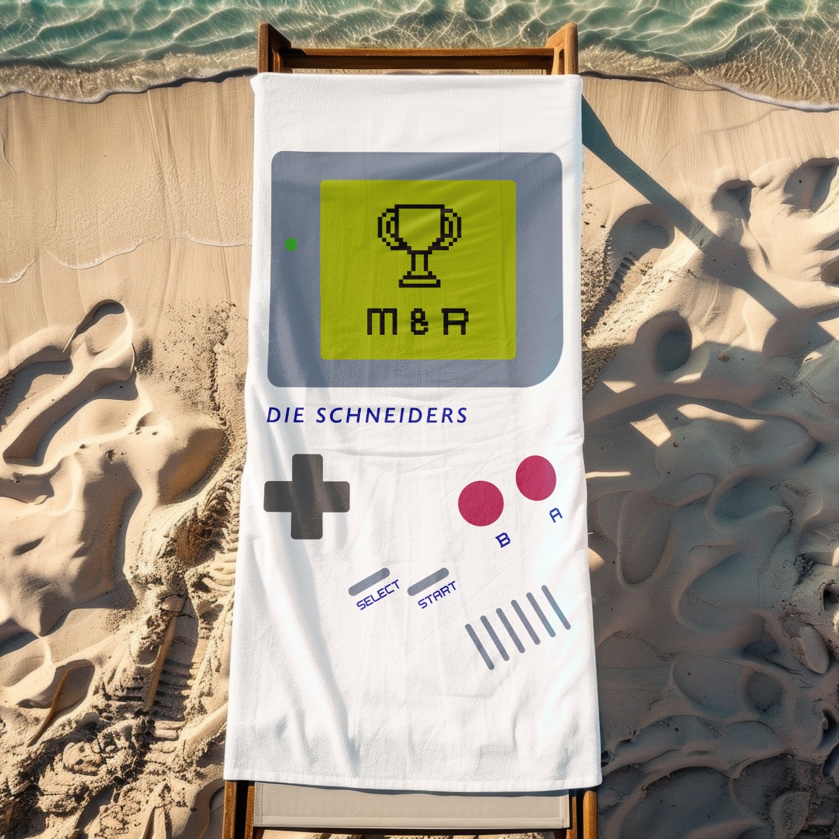 Personalisierbares Handtuch mit Spielkonsole und Text, Witzige Geschenke, Romantische Geschenke, Hochzeitsgeschenk, Kleine Geschenke, Geschenk, Geschenkidee