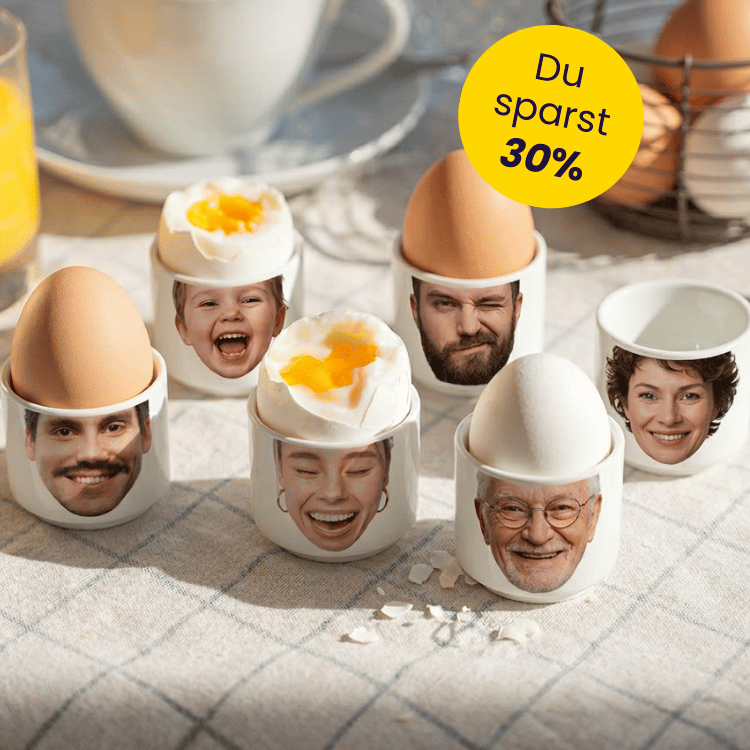 Geschenkset 6er Set Eierbecher mit Gesicht, Geschenk, Geschenkidee