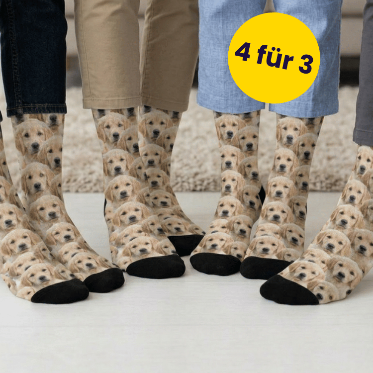 Geschenkset Socken 4er Set mit Gesicht, Witzige Geschenke, Romantische Geschenke, Hochzeitsgeschenk, Kleine Geschenke, Geschenk, Geschenkidee