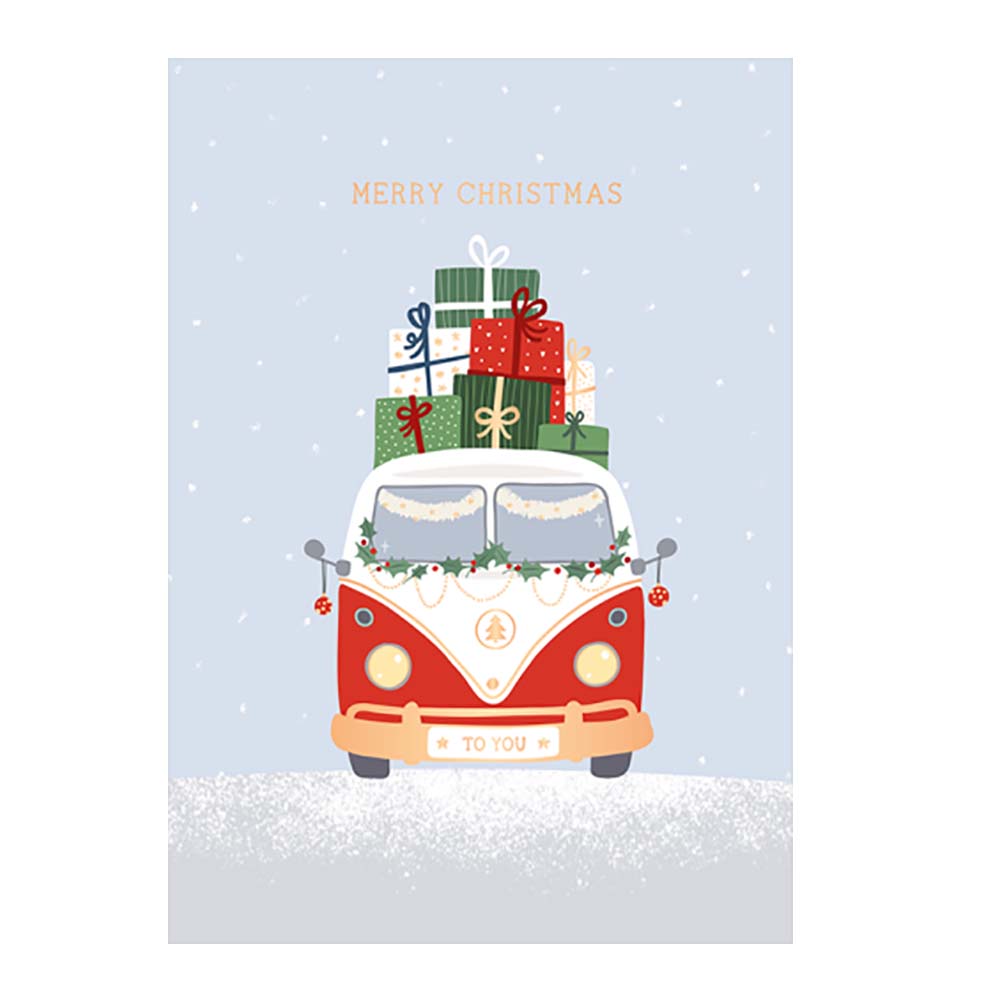 Bus Weihnachtskarte, Weihnachtsgeschenk