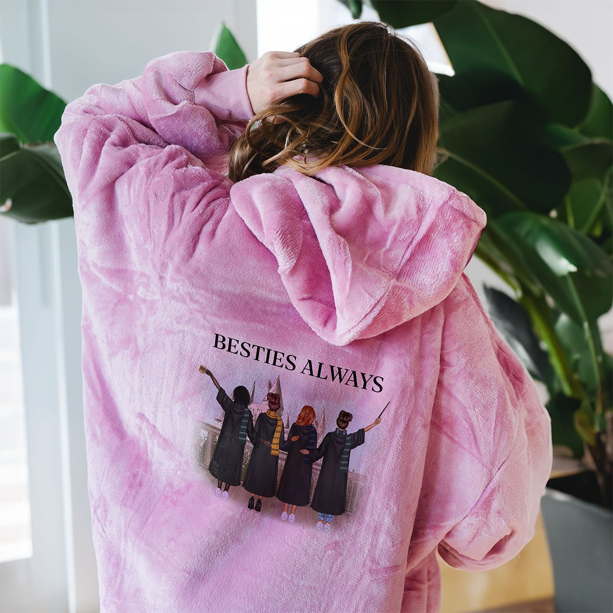Personalisierbare Hoodie Decke Zauberinnen, Witzige Geschenke, Kleine Geschenke, Geschenk, Geschenkidee