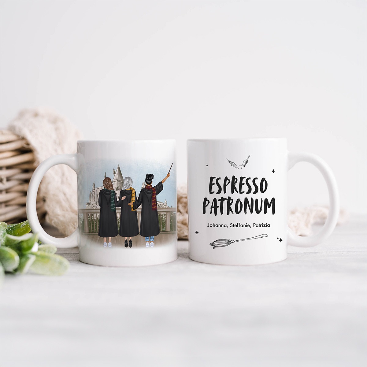 Personalisierbare Tasse Zauberinnen, Geburtstagsgeschenk, Geschenke Frauen, Geschenke Freundin, Geschenk Schwester, Witzige Geschenke, Kleine Geschenke, Geschenk, Geschenkidee