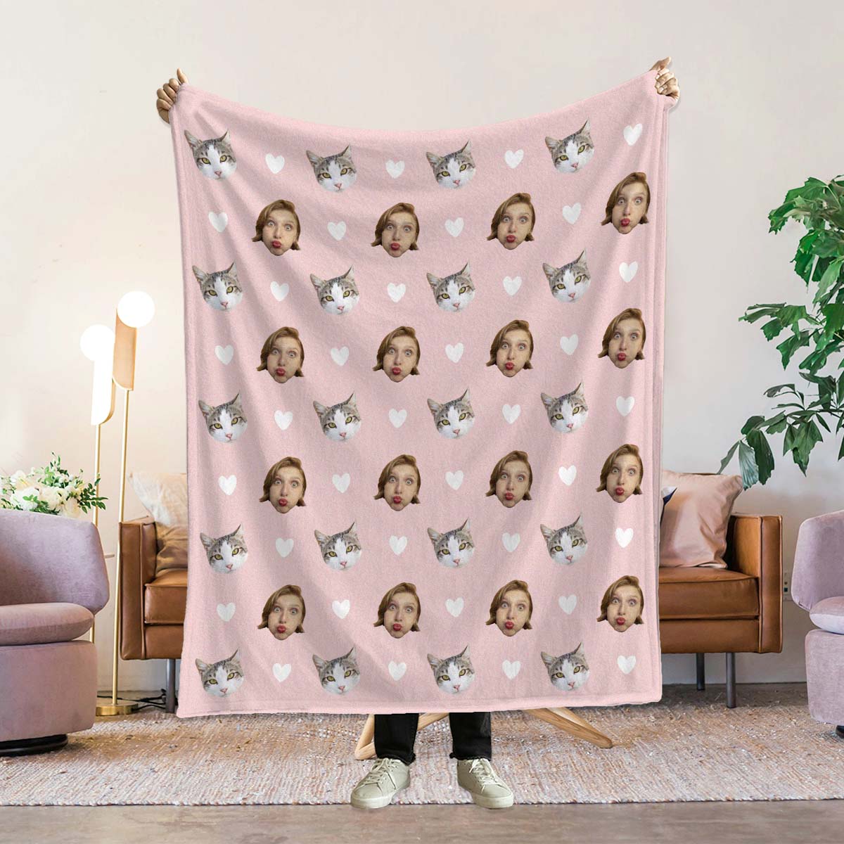 Personalisierbare Decke mit Haustier und Gesicht, Fotogeschenk, Geburtstagsgeschenk, Romantische Geschenke, Hochzeitsgeschenk, Kleine Geschenke, Geschenk, Geschenkidee