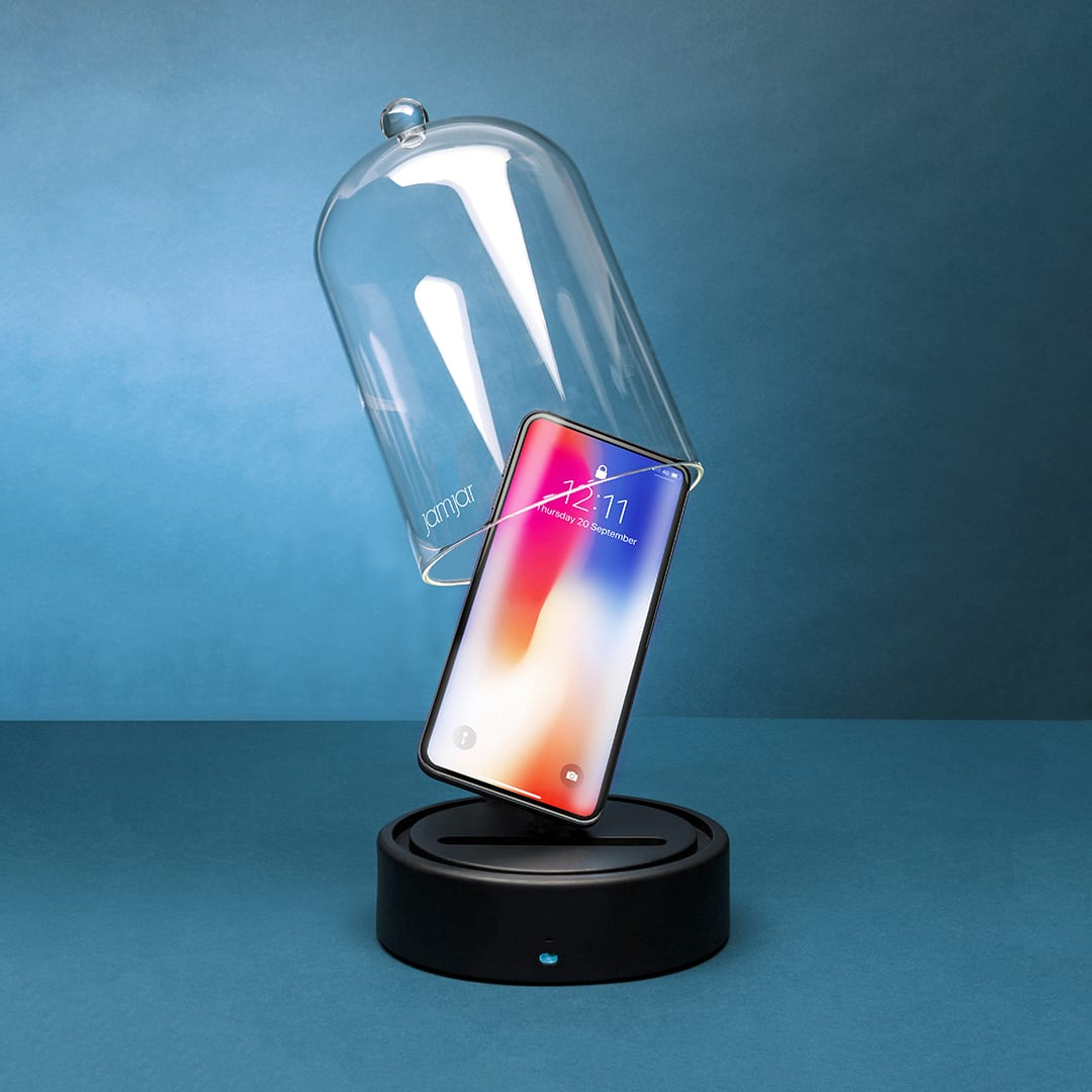 Smartphone Glashaube mit Bluetooth Lautsprecher