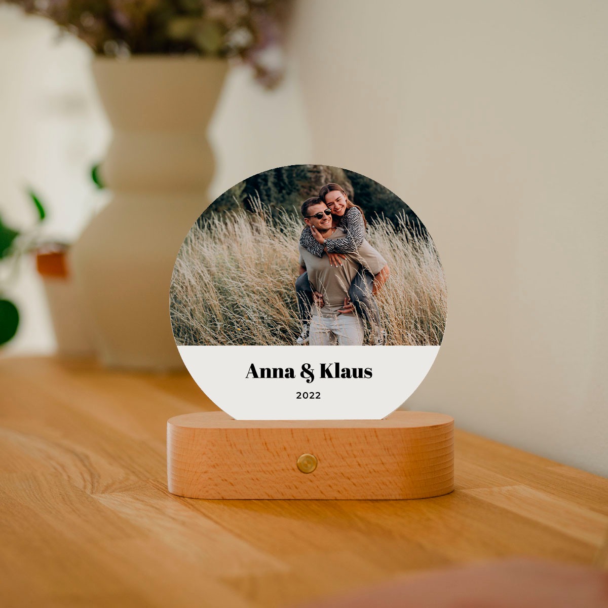 Personalisierbare LED-Lampe mit Foto und Text, Fotogeschenk, Romantische Geschenke, Hochzeitsgeschenk, Kleine Geschenke, Geschenk, Geschenkidee