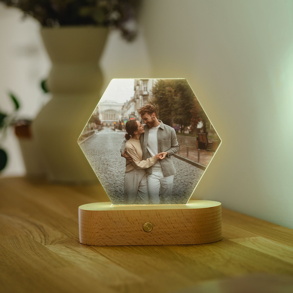 Personalisierbare LED-Lampe mit Foto, Vatertagsgeschenk, Fotogeschenk, Geburtstagsgeschenk, Geschenke Frauen, Geschenke Freundin, Geschenk Schwester, Witzige Geschenke, Romantische Geschenke, Hochzeitsgeschenk, Geschenk, Geschenkidee