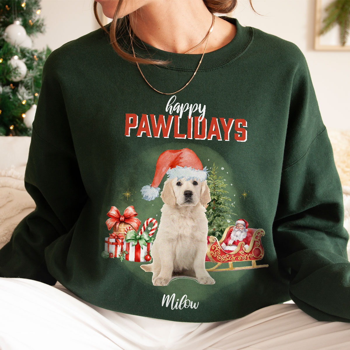 Personalisierbarer Bootleg Weihnachtspullover mit Haustier, Fotogeschenk, Witzige Geschenke, Romantische Geschenke, Hochzeitsgeschenk, Kleine Geschenke, Geschenk, Geschenkidee