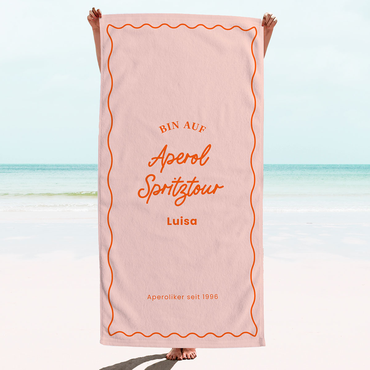 Personalisierbares Handtuch mit farbigem Hintergrund und Text, Geburtstagsgeschenk, Geschenke Frauen, Geschenke Freundin, Geschenk Schwester, Geschenk Mama, Romantische Geschenke, Hochzeitsgeschenk, Kleine Geschenke, Geschenk, Geschenkidee