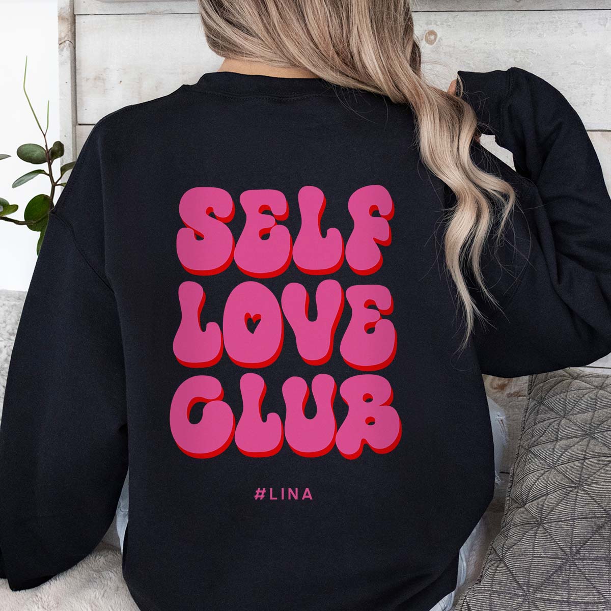 Personalisierbarer Pullover Self Love Club, Geschenke Frauen, Geschenke Freundin, Geschenk Schwester, Geschenk Mama, Witzige Geschenke, Kleine Geschenke, Geschenk, Geschenkidee