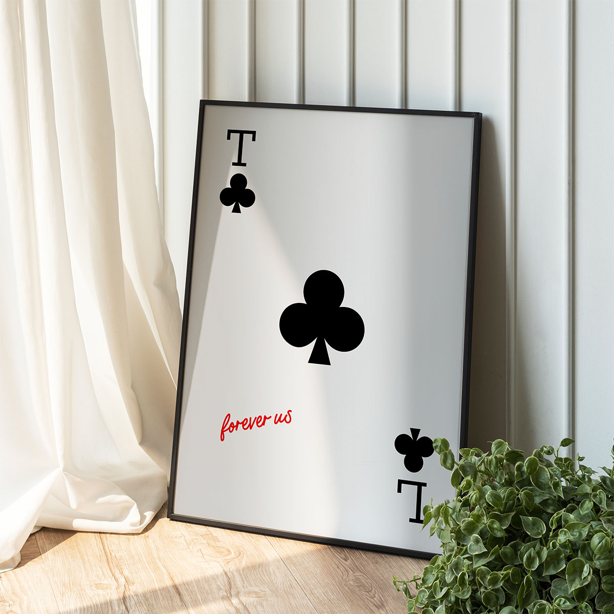 Personalisierbares Poster Spielkarte mit Text, Romantische Geschenke, Hochzeitsgeschenk, Kleine Geschenke, Geschenk, Geschenkidee
