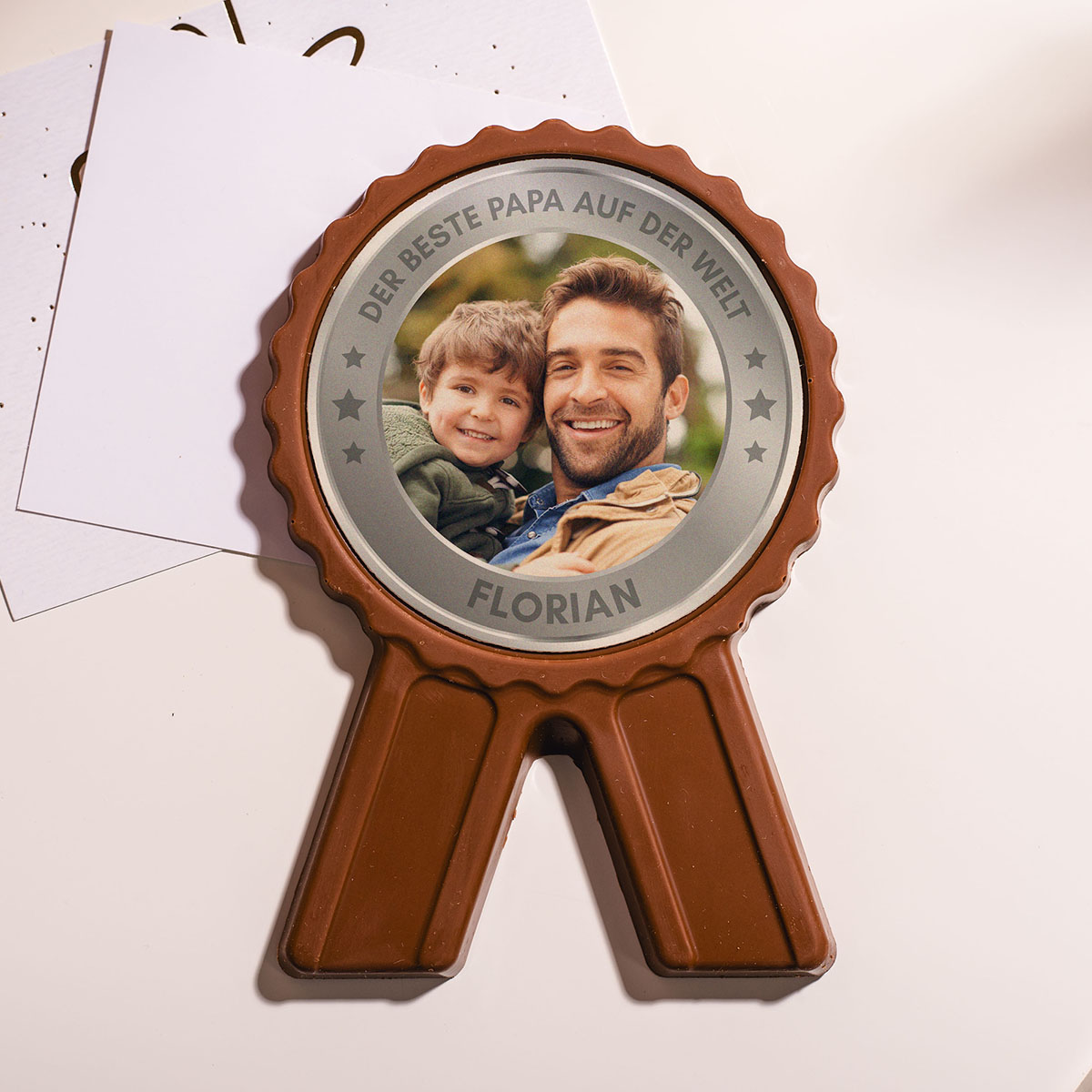 Personalisierbare Schokoladen Medaille als Auszeichnung, Vatertagsgeschenk, Fotogeschenk, Witzige Geschenke, Romantische Geschenke, Hochzeitsgeschenk, Kleine Geschenke, Geschenk, Geschenkidee