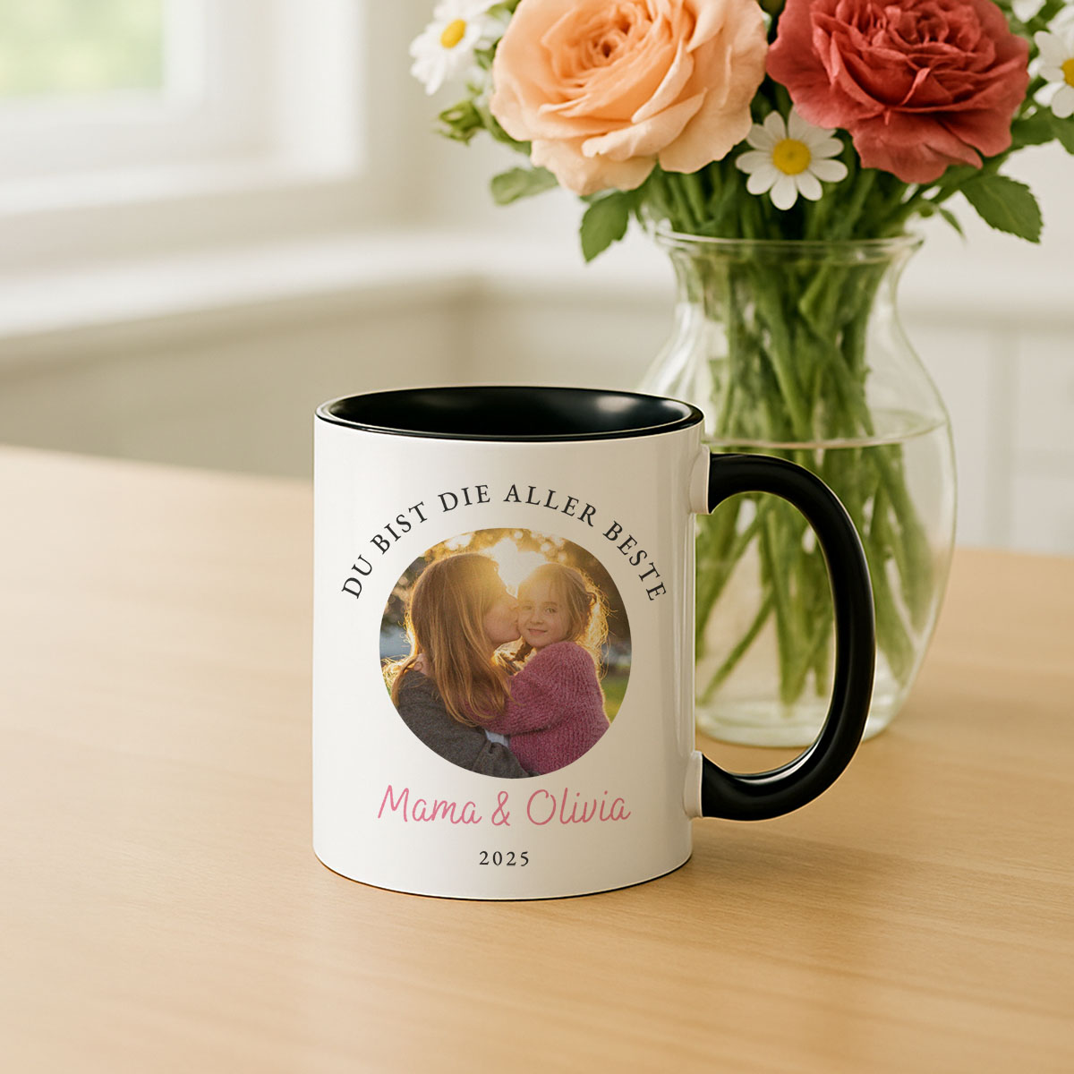 Personalisierbare Tasse mit Foto und 3 Zeilen, Vatertagsgeschenk, Fotogeschenk, Witzige Geschenke, Romantische Geschenke, Hochzeitsgeschenk, Kleine Geschenke, Geschenk, Geschenkidee