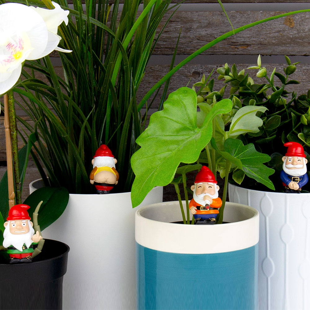 Freche Mini-Gartenzwerge 4er-Set