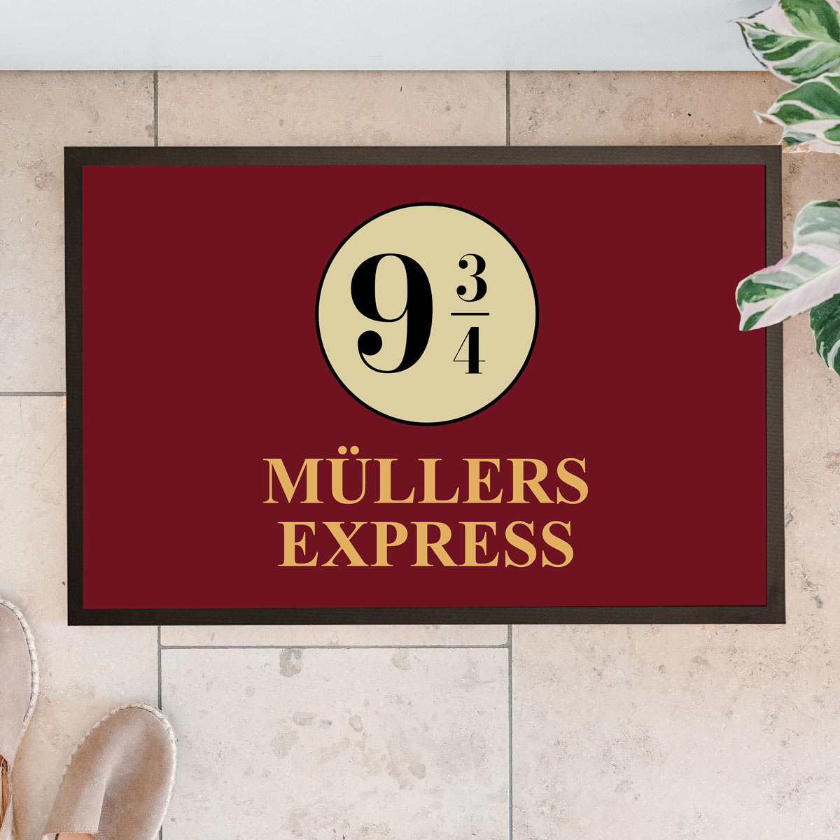 Personalisierbare Fußmatte 9 3/4, Türvorleger, Romantische Geschenke, Hochzeitsgeschenk, Geschenk, Geschenkidee