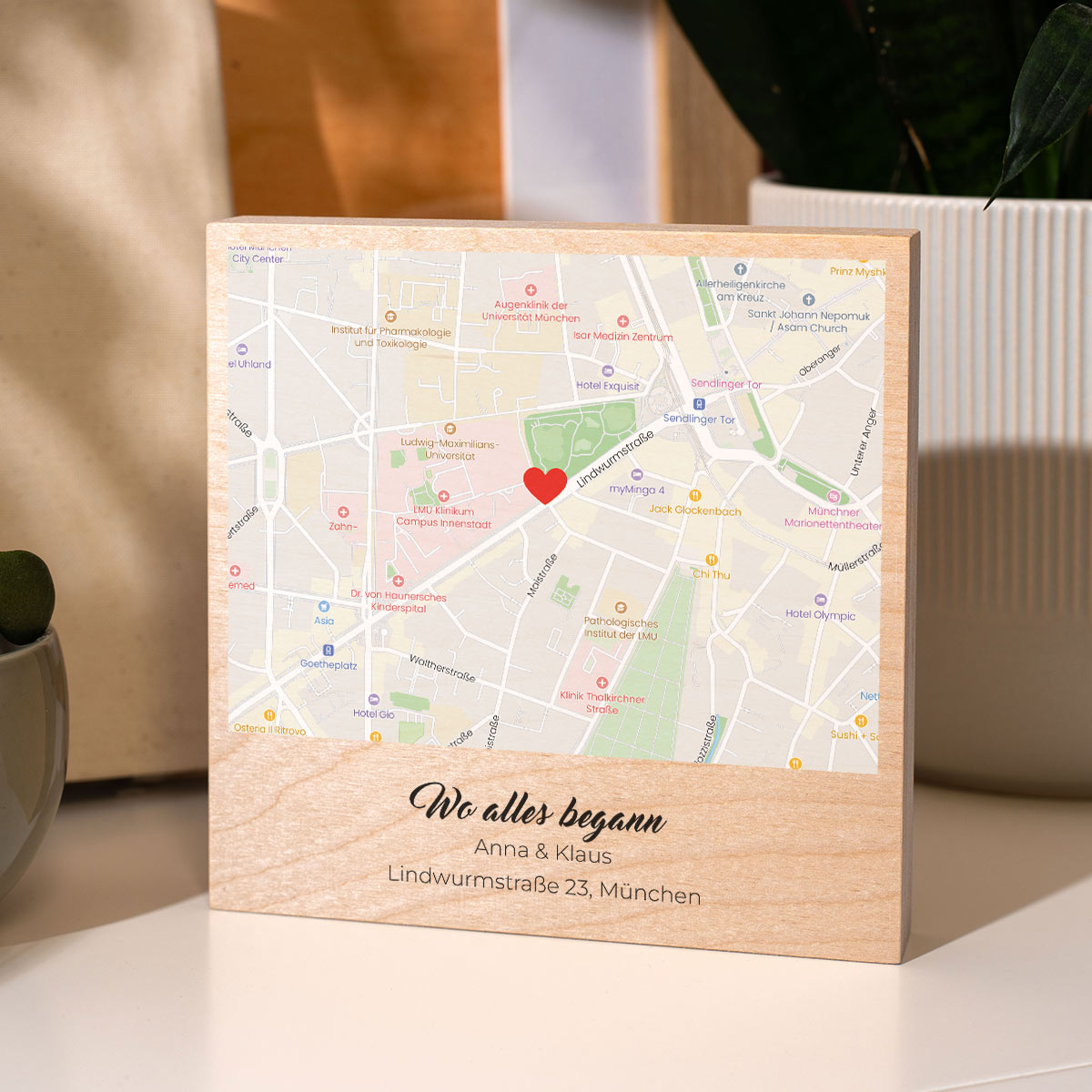 Personalisierbarer Holzblock Wo Alles Begann, Romantische Geschenke, Hochzeitsgeschenk, Kleine Geschenke, Geschenk, Geschenkidee
