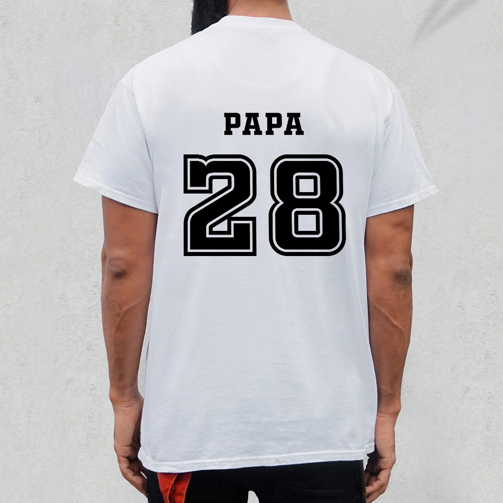 Personalisierbares T-Shirt mit Nummer und Namen, Vatertagsgeschenk, Geschenk Papa, Witzige Geschenke, Romantische Geschenke, Hochzeitsgeschenk, Kleine Geschenke, Geschenk, Geschenkidee