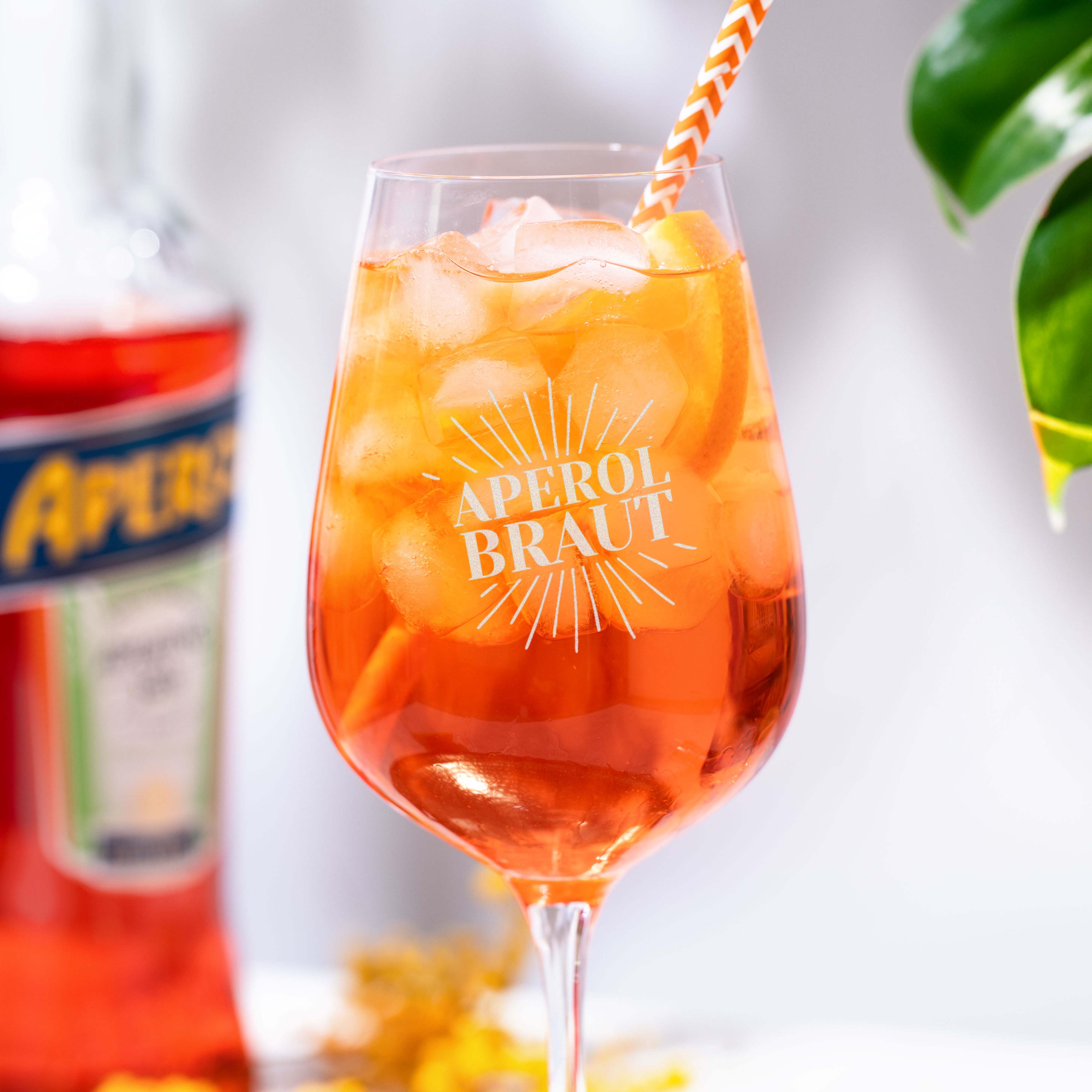 JGA Aperol Glas personalisiert mit Namen, Geschenk, Geschenkidee