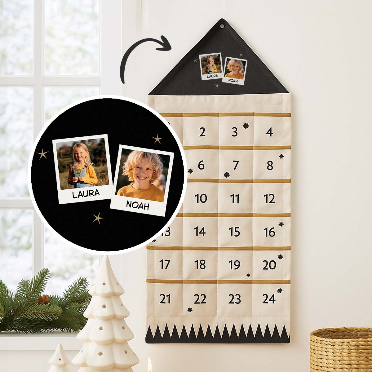 Personalisierbarer Adventskalender im Polaroid-Design, Weihnachtsgeschenk, Fotogeschenk, Witzige Geschenke, Romantische Geschenke, Hochzeitsgeschenk, Kleine Geschenke, Geschenk, Geschenkidee
