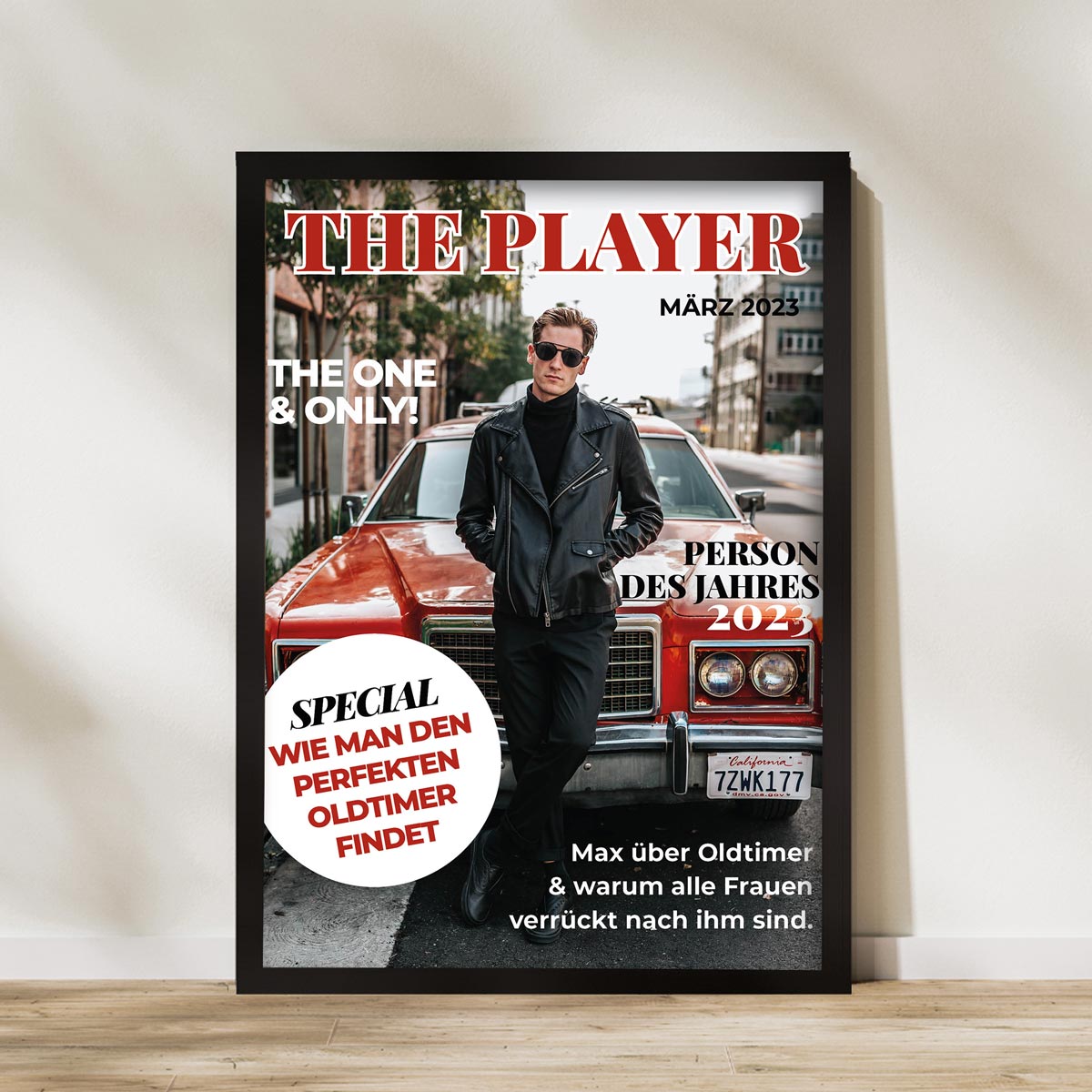 Personalisierbares Poster als Magazin-Cover